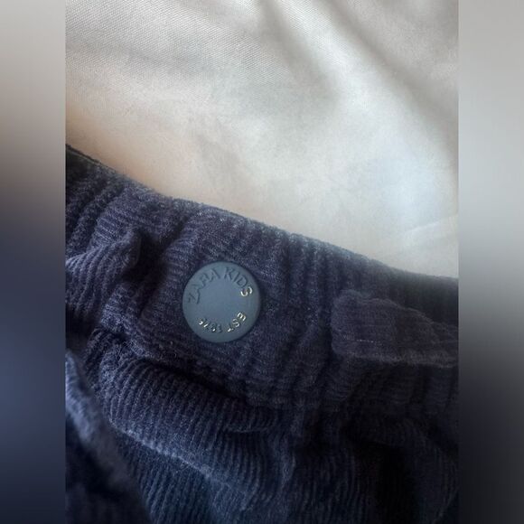 Zara toddler corduroy pants with drawstrings and elastic navy blue 18-24 months - Picture 5 of 7